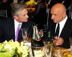 Michael Douglas consuming alcohol